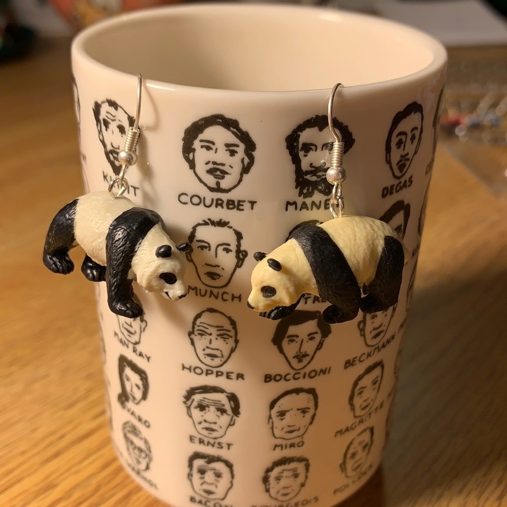 Panda earrings